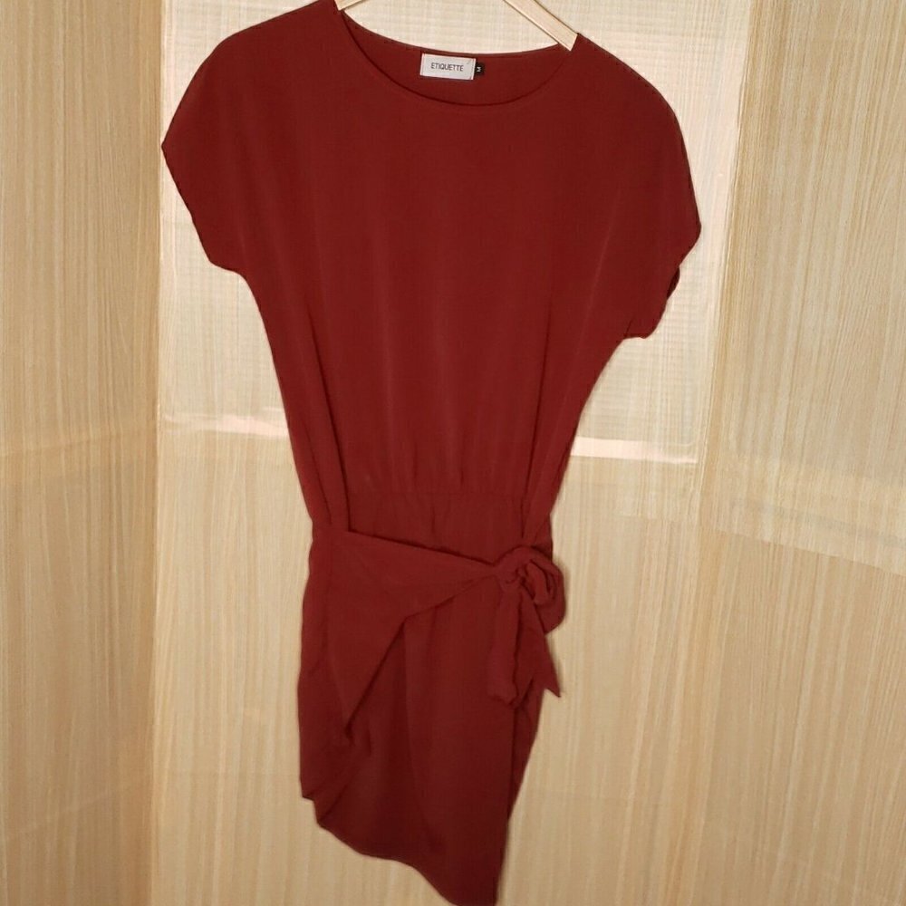 Etiquette  Faux Wrap Skirt Dress Medium